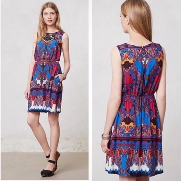 Anthropologie Dresses & Skirts - Anthropologie LILKA Empress Crochet Boho Bright Colorful Dress, Size XS #1977